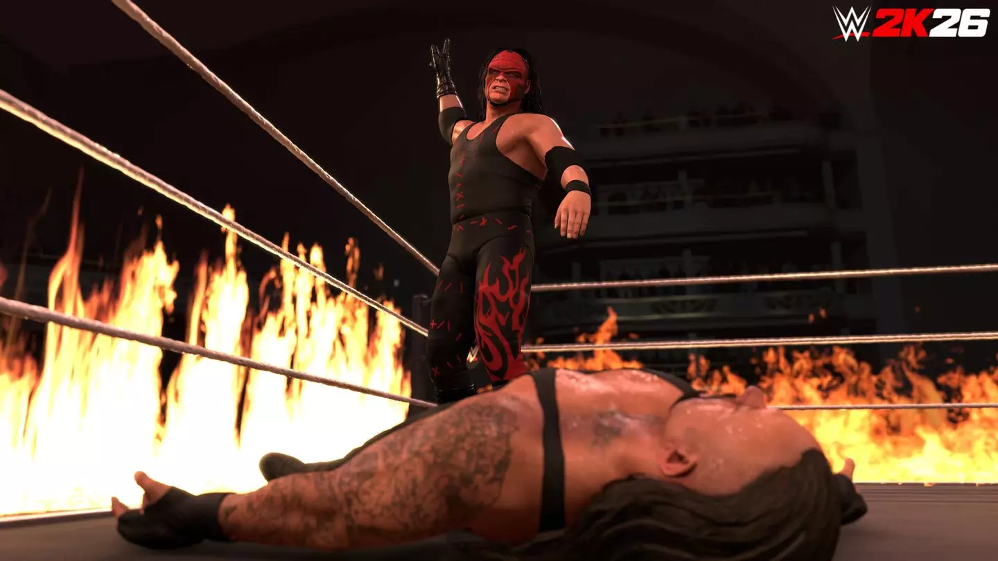 WWE 2K26 Kane und der Undertaker im Inferno-Match, 2K