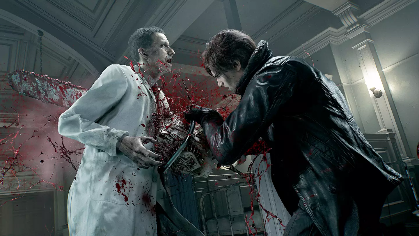 Leon mit einer Kettensäge in Resident Evil Requiem
