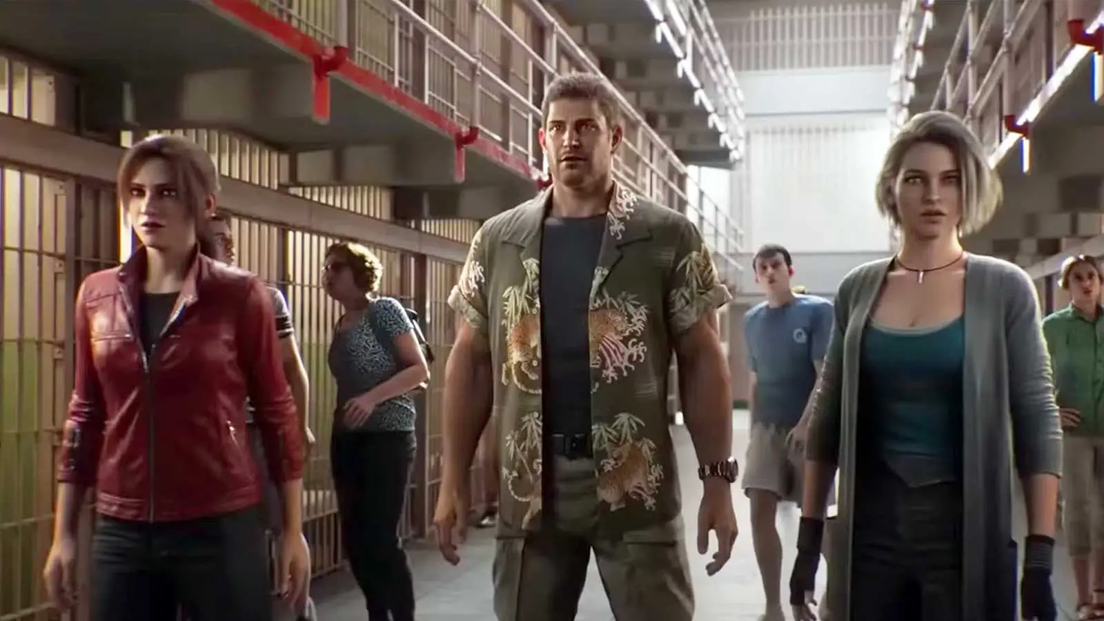 Claire Redfield, Chris Redfield und Jill Valentine in Resident Evil: Death Island