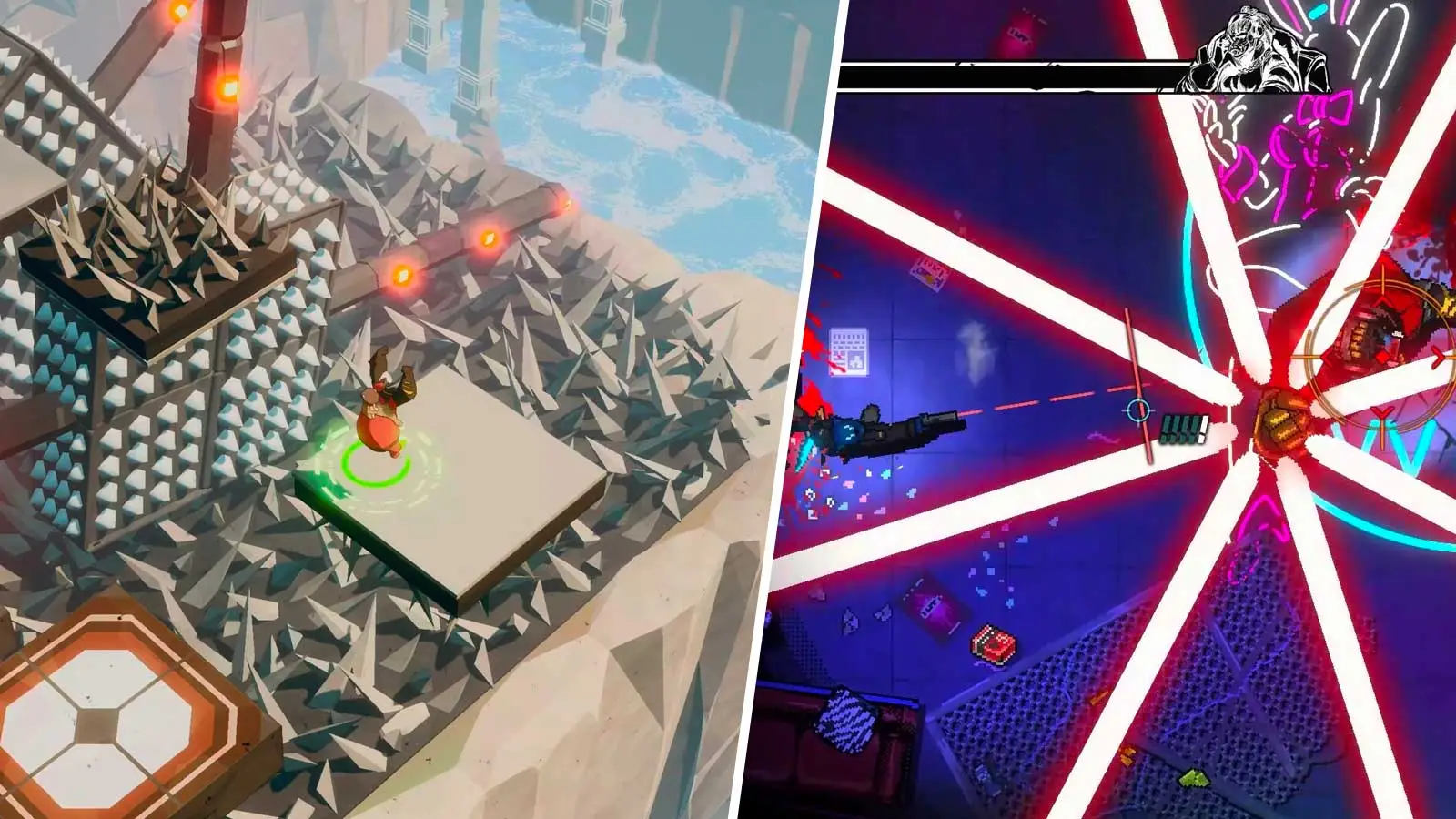 DAMON und BABY (links), Kusan: Stadt der Wölfe (rechts), Arc System Works/PQube