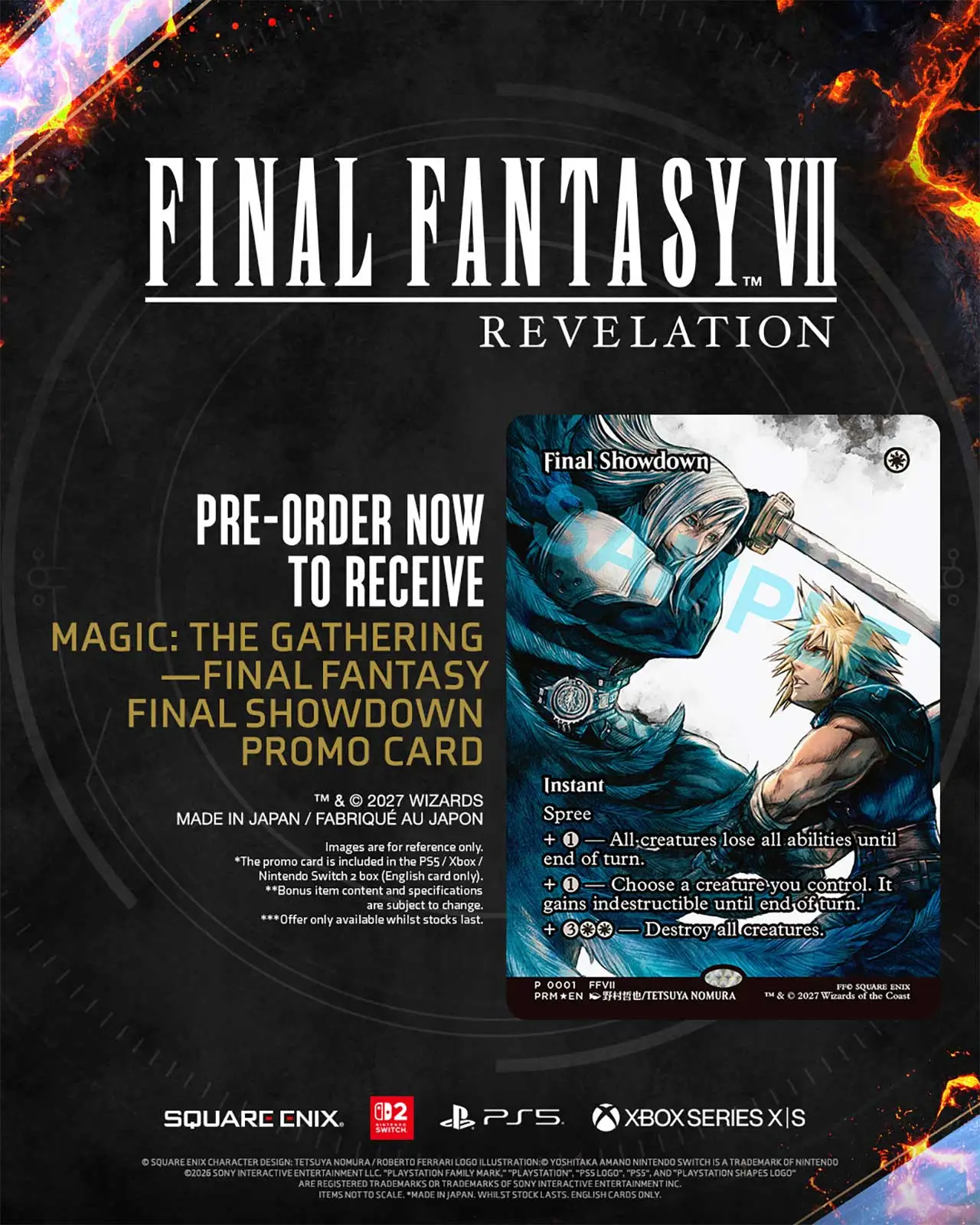 Vorbestellungsbonus für Final Fantasy VII Revelation, Square Enix