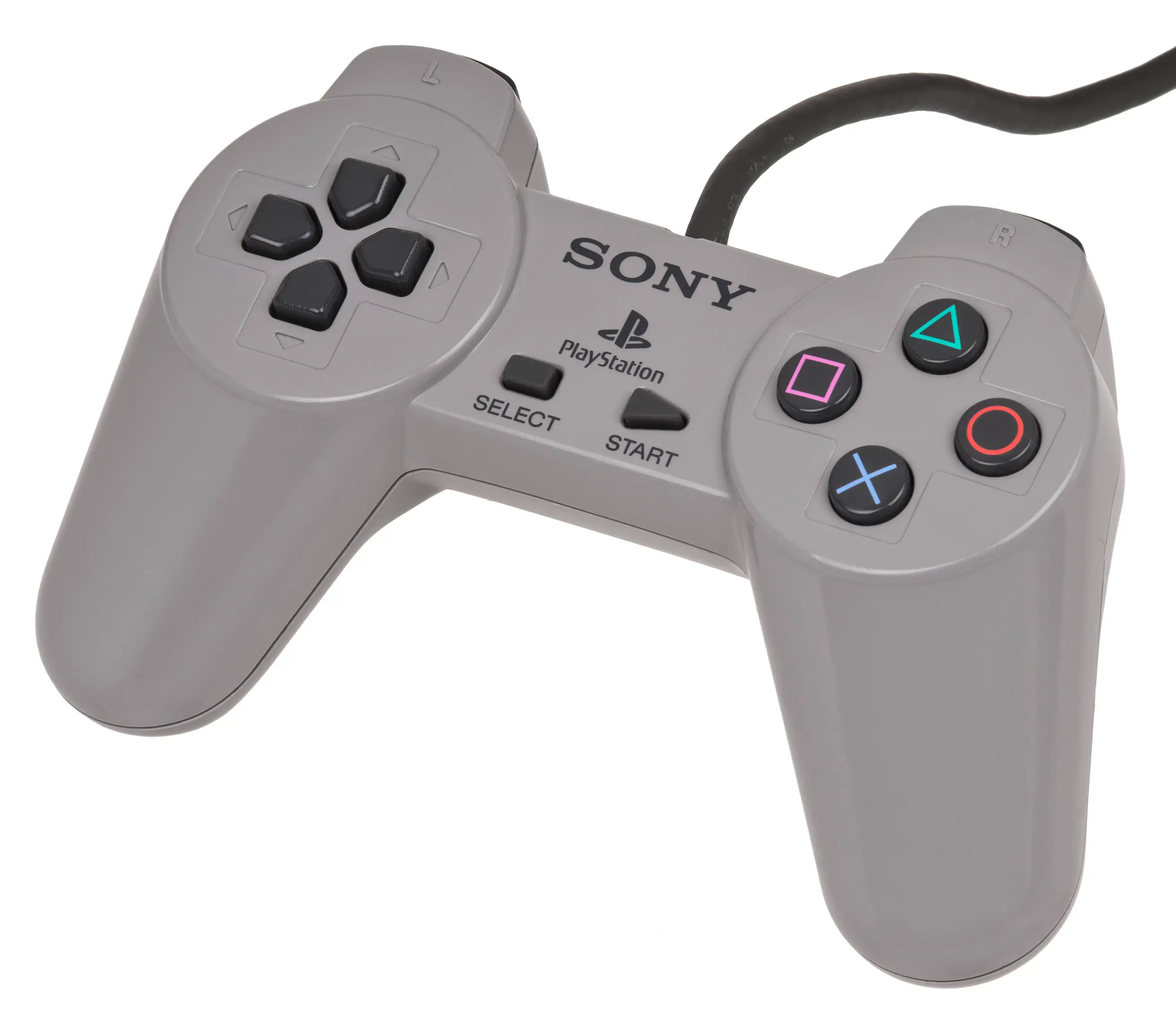 Der ursprüngliche Sony PlayStation-Controller (Quelle: Evan-Amos über Wikimedia)