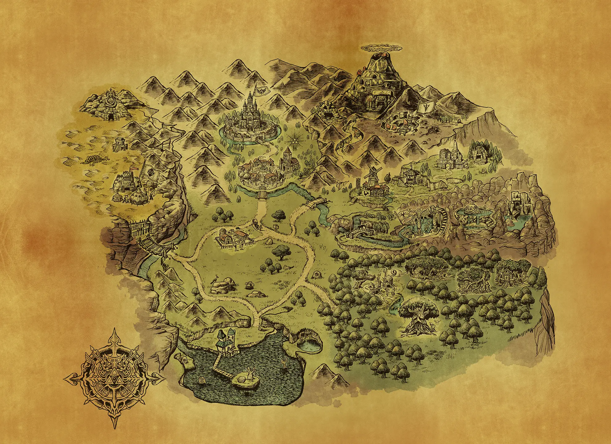 Die Karte im Remake von The Legend of Zelda: Ocarina of Time (Quelle: Nintendo)