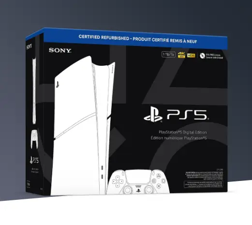 Eine generalüberholte Digital Edition-Konsole ist die günstigste Möglichkeit, sich offiziell in das PS5-Ökosystem (PlayStation) einzukaufen.