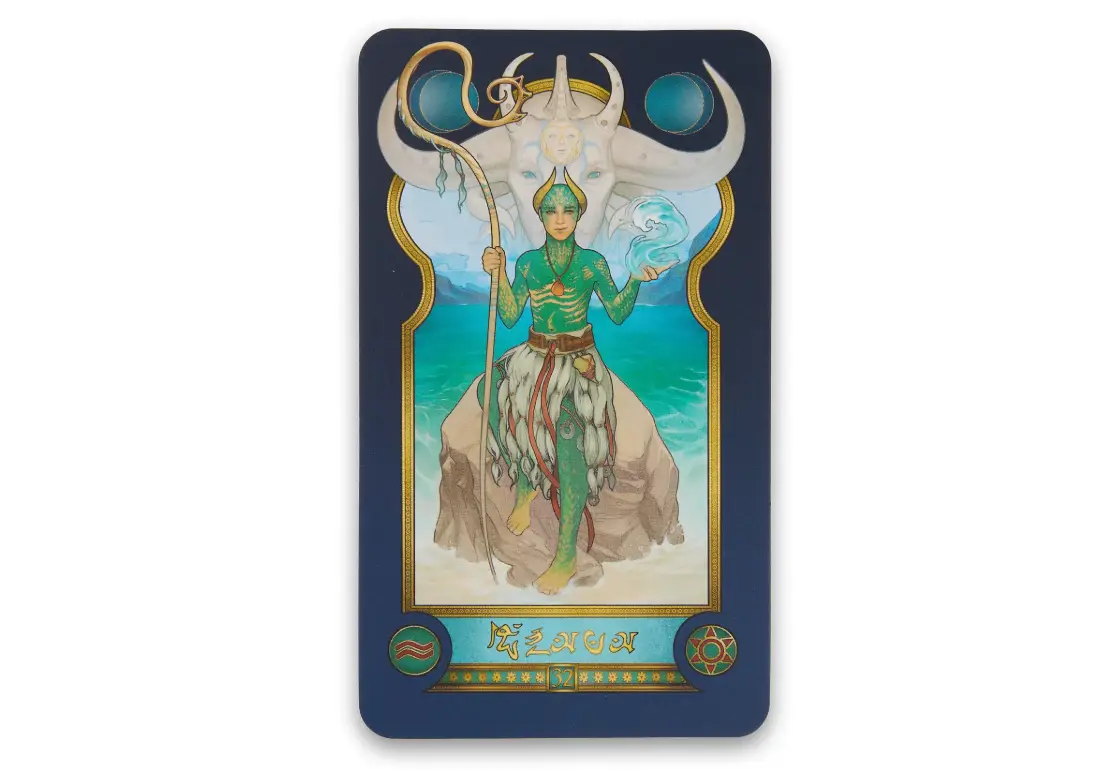 Oracle-Deckkarte in der God of War Laufey-Sammelbox,