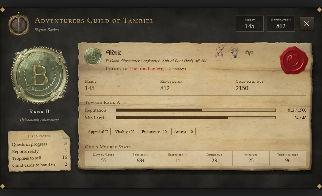 „Adventurers Guild“-Mod,